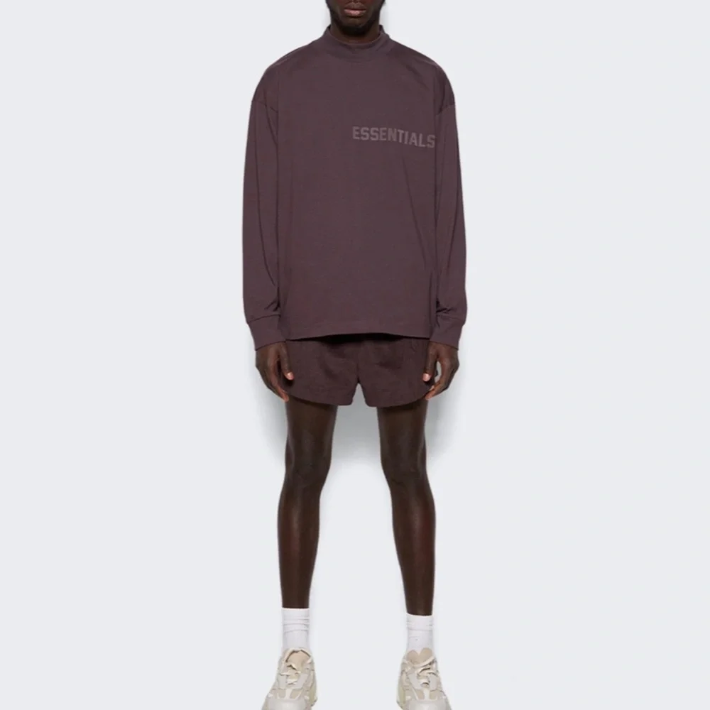 ESSENTIALS Plum Crewneck Long Sleeve Tee - Picture 12 of 12